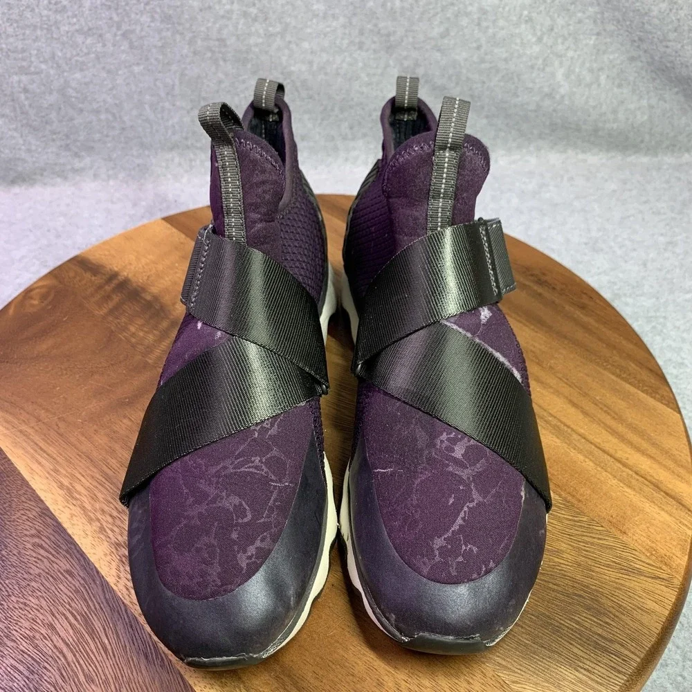 Sorel Kinetic Sneak Shoes Womens‎ 10.5 Purple Floral Strap Slip On Sneakers